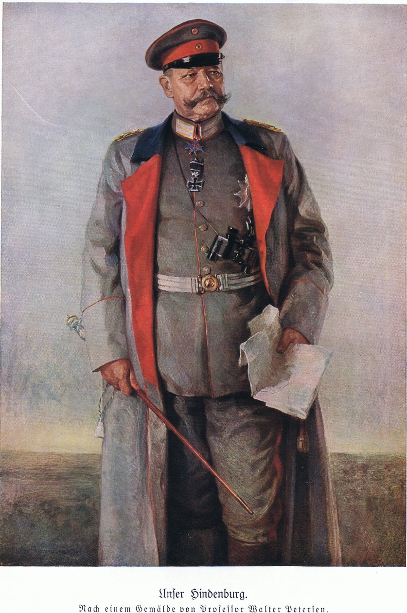 Hindenburg, z Hindenburga wydane przez Daterlandijrcher Derlag & H Weller Berlin autorstwa Walter Petersen