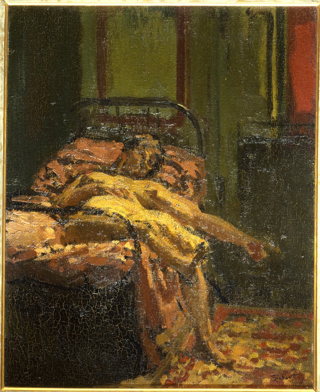 Dziewczyna na łóżku, Mornington Crescent autorstwa Walter Richard Sickert
