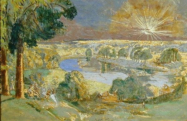 Wyspa Grovera z Richmond Hill, c.1933 (olej na płótnie) autorstwa Walter Richard Sickert