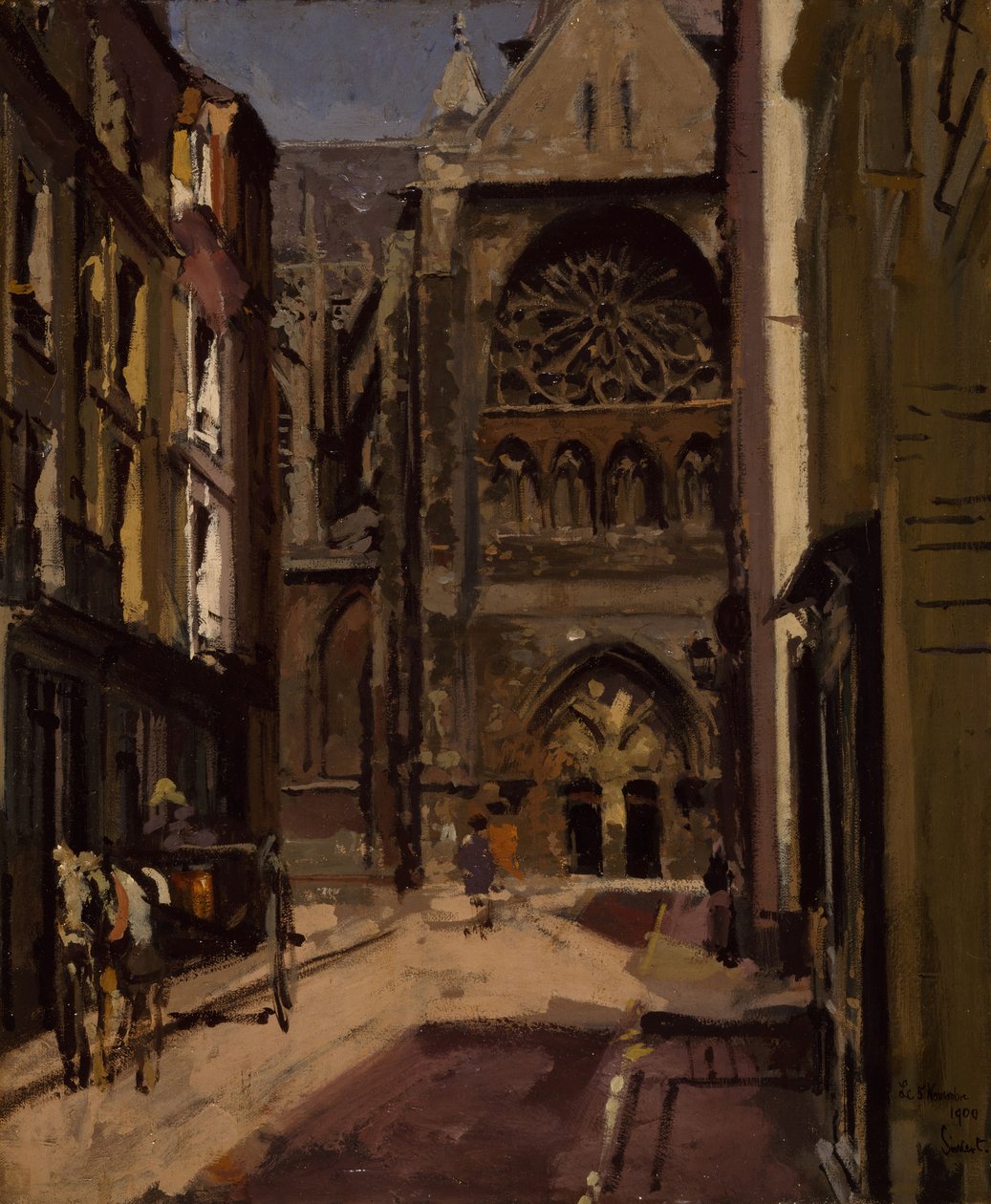 Rue Pecquet, Dieppe, Francja, 1900 Walter Richard Sickert zm. 1942 autorstwa Walter Richard Sickert