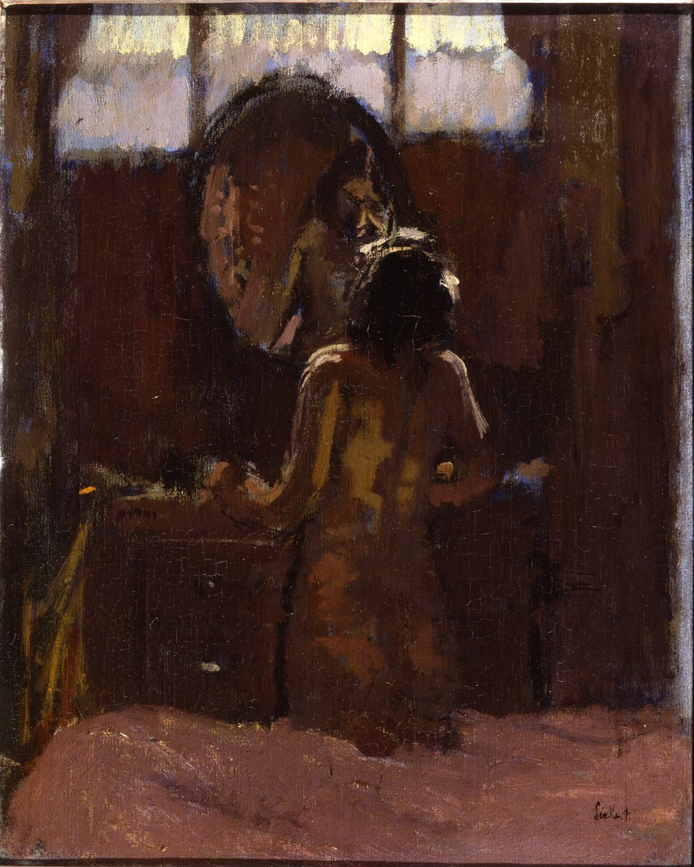 Akt przed lustrem, Mornington Crescent autorstwa Walter Richard Sickert