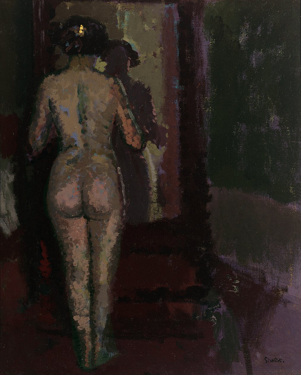 Akt w lustrze, Sally, ok. 1907-09 (olej na płótnie) autorstwa Walter Richard Sickert