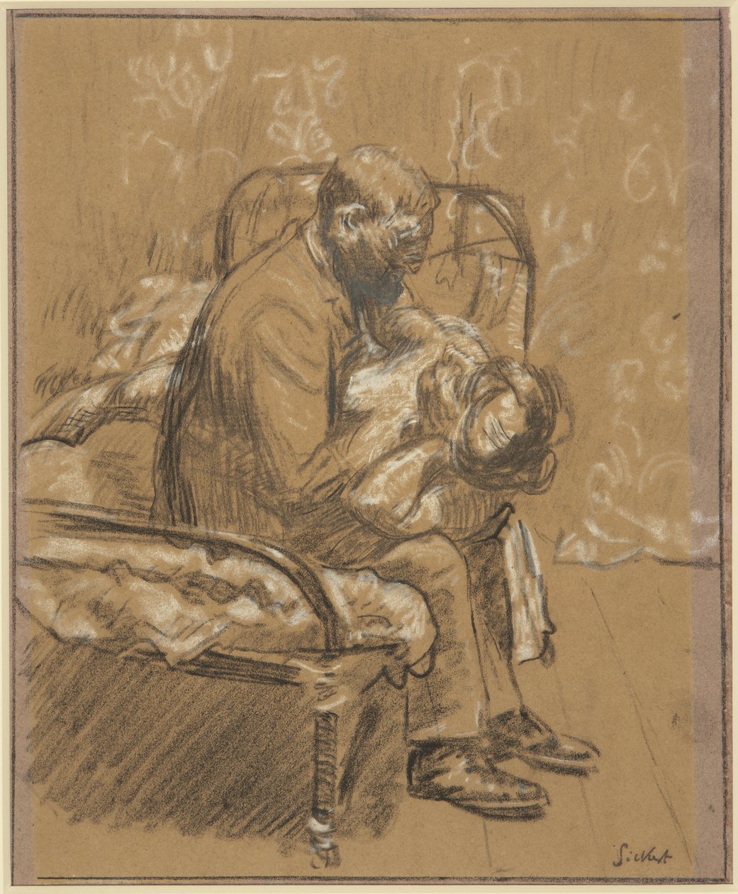 Perswazja, ok. 1908 (kreda na papierze) autorstwa Walter Richard Sickert