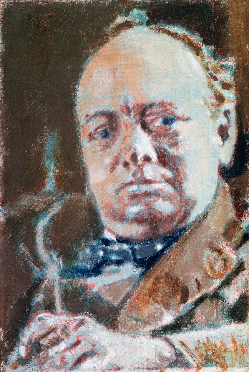 Portret Sir Winstona Leonarda Spencera Churchilla (Woodstock autorstwa Walter Richard Sickert
