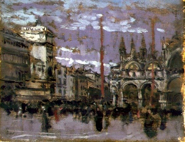 Гэгээн Марк, Венеци, 1901-02 он (хавтан дээрх тос) li autorstwa Walter Richard Sickert
