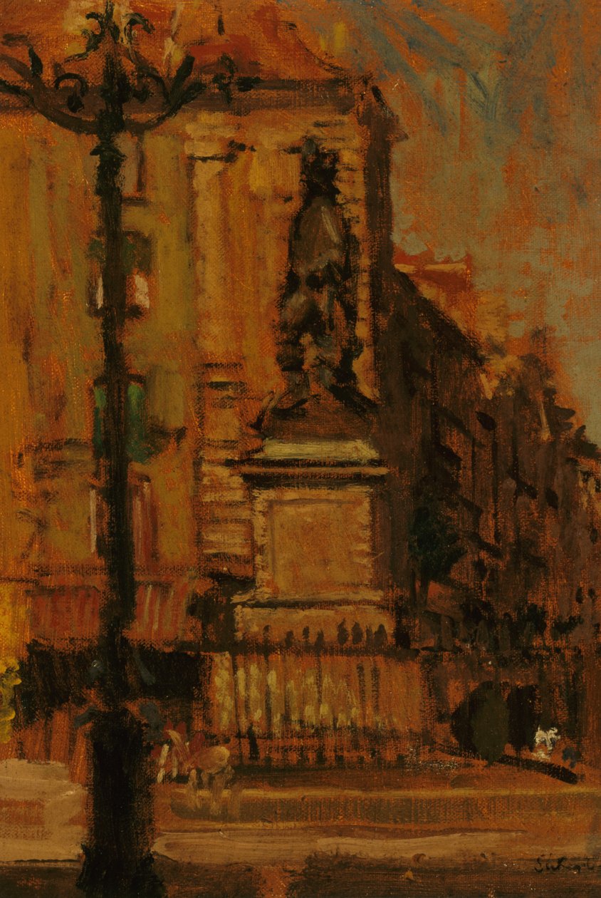 Posąg Duquesne, Dieppe (olej) autorstwa Walter Richard Sickert