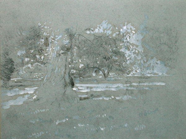 Studium do „Serpentine” (ołówek i biały na niebieskim papierze) autorstwa Walter Richard Sickert