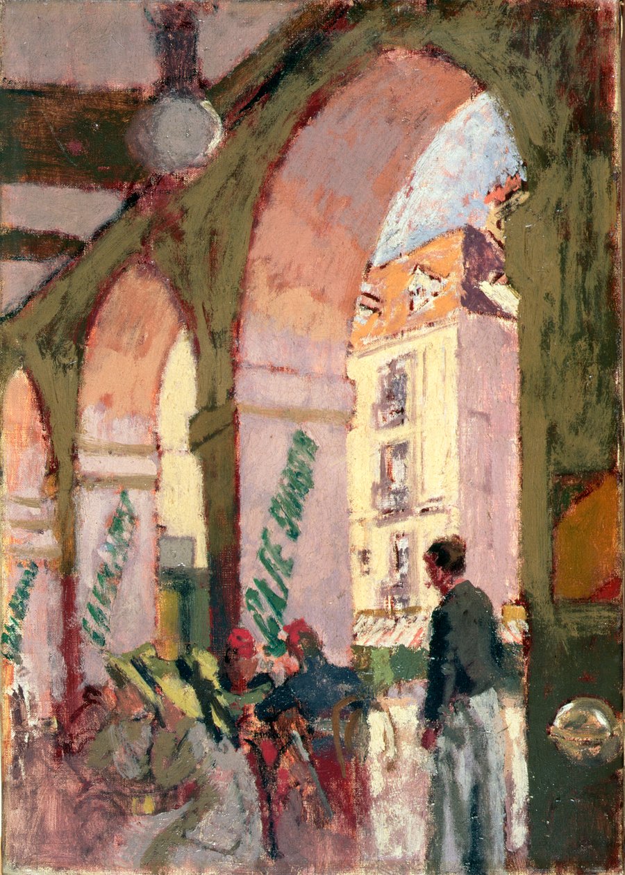 Cafe Suisse lub Cafe des Arcades, Dieppe (olej na płótnie) autorstwa Walter Richard Sickert