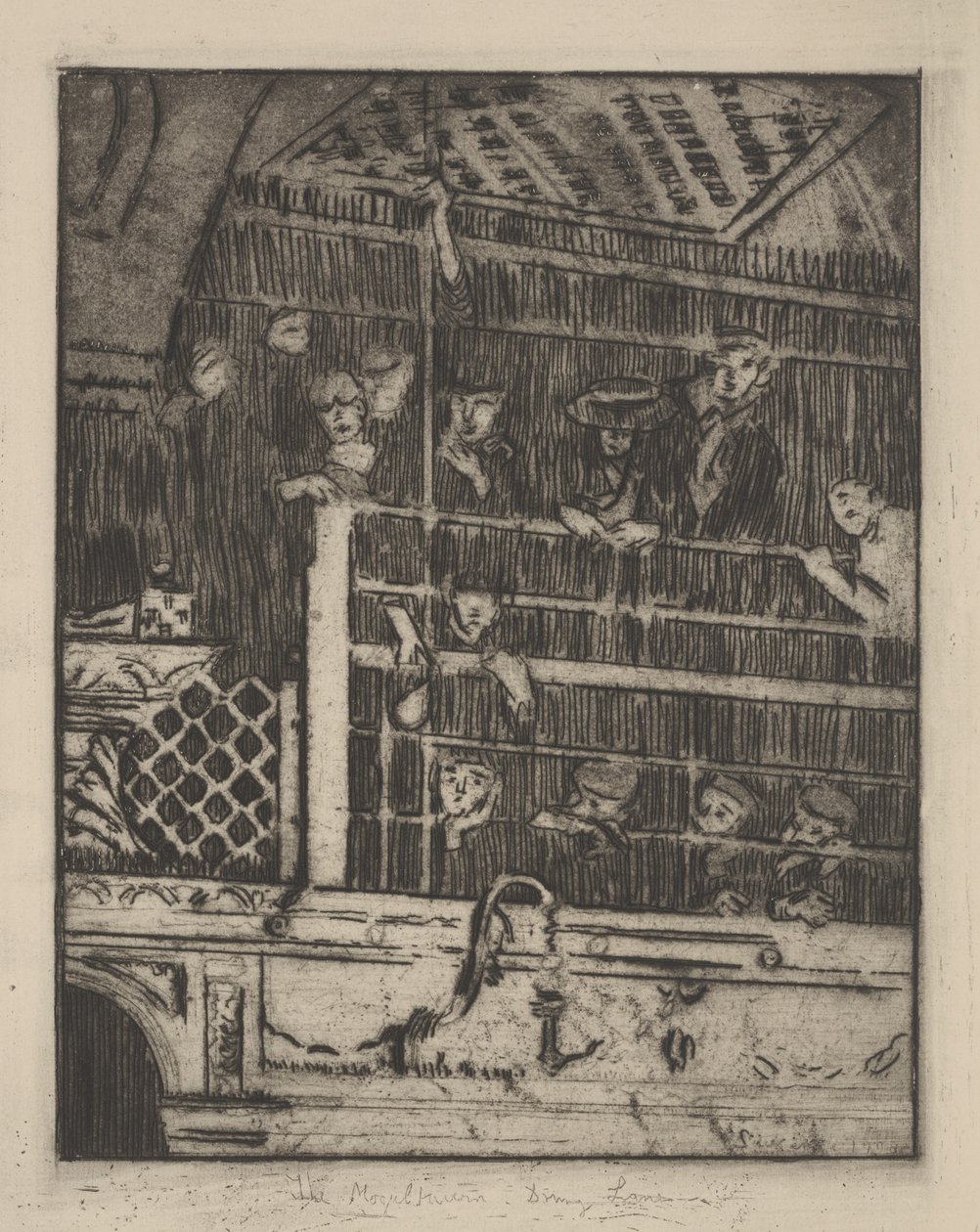 Tawerna Old Mogul, Drury Lane, 1908, opublikowana w 1929 autorstwa Walter Richard Sickert