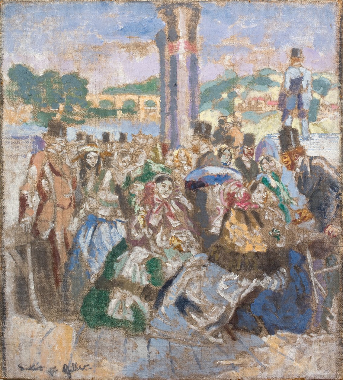 Rzeka [według Johna Gilberta], ok. 1930-31 (olej na płótnie) autorstwa Walter Richard Sickert