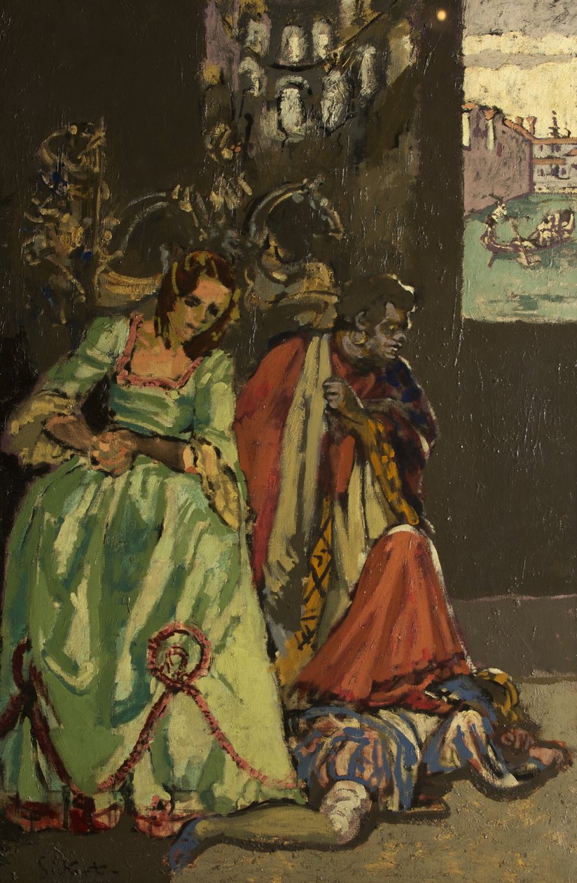 Wariacja na temat „Otella”, ok. 1933-34 (olej na płótnie) autorstwa Walter Richard Sickert