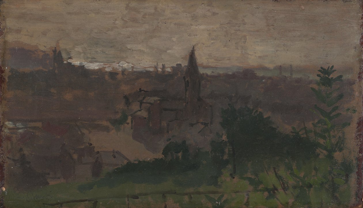 Widok Dieppe z kościołem Pollet, ok. 1890 autorstwa Walter Richard Sickert