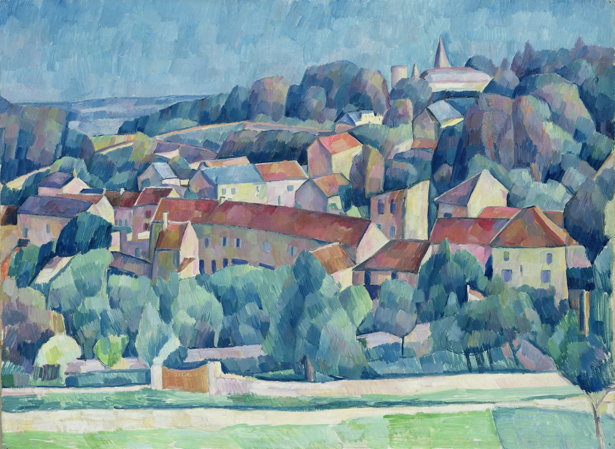 Wioska i zamek Hardricourt autorstwa Walter Rosam