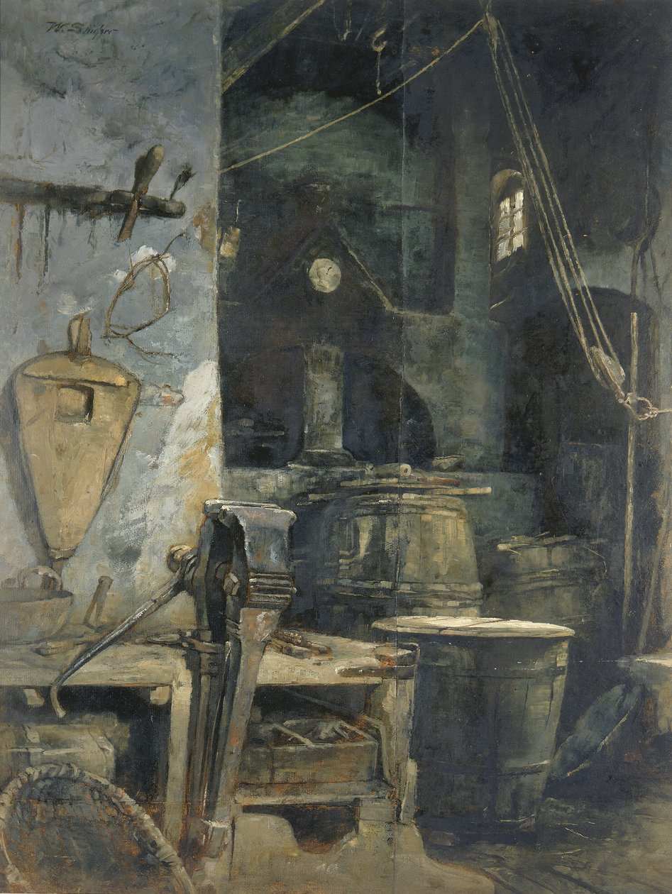 Odlewnia Dzwonów, Niemcy, ca. 1874. autorstwa Walter Shirlaw