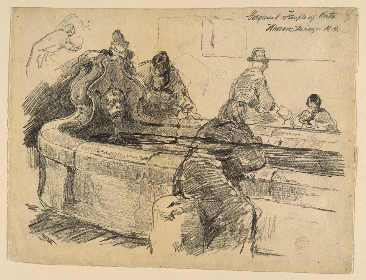 Fragment świątyni Westy autorstwa Walter Shirlaw
