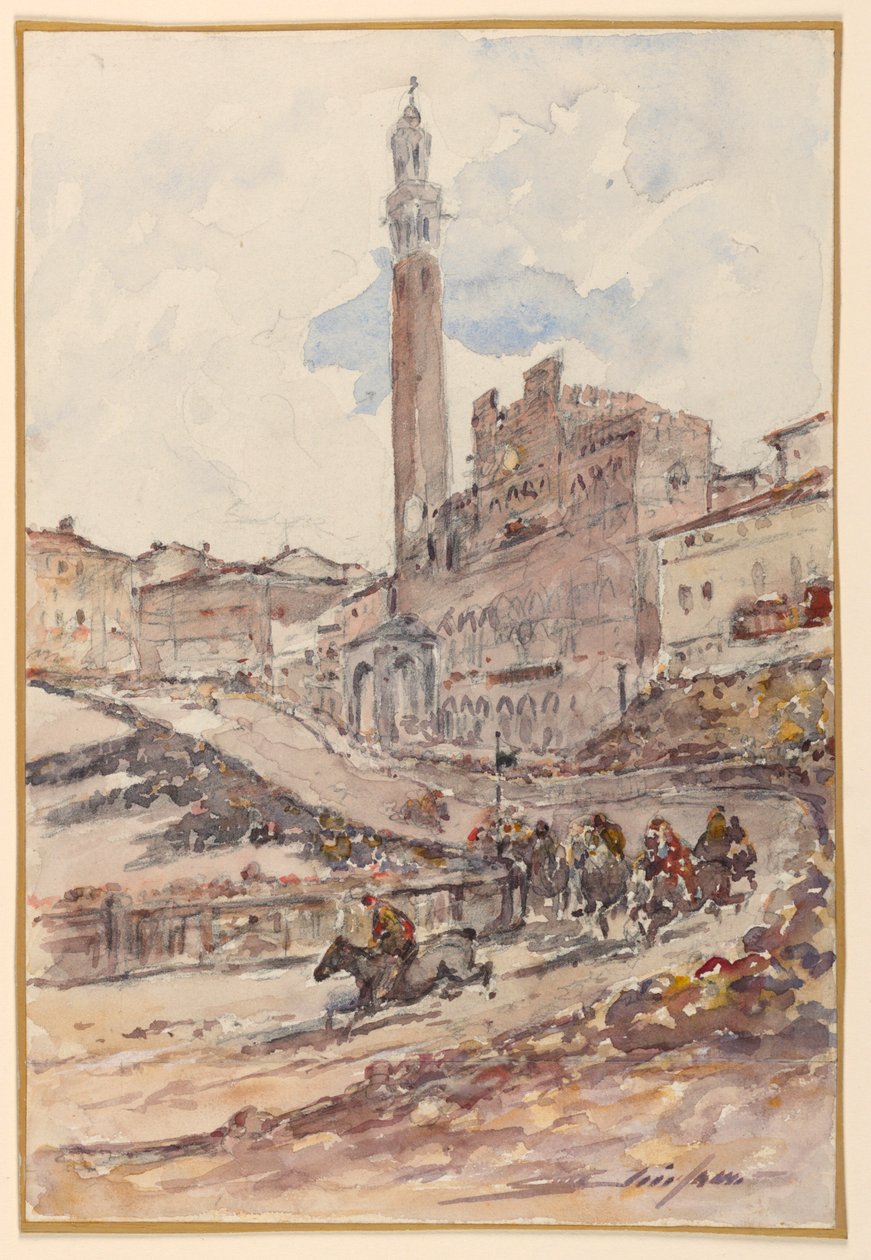 Wyścigi konne, Siena, Włochy autorstwa Walter Shirlaw