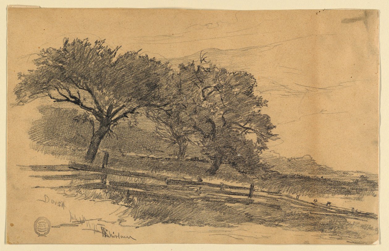 Krajobraz w Dorset, Vermont autorstwa Walter Shirlaw