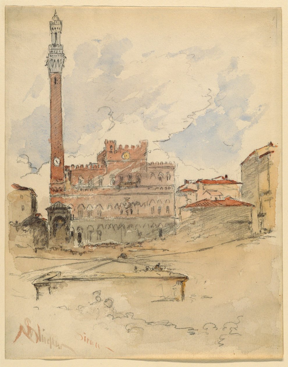 Palazzo Pubblico, Siena autorstwa Walter Shirlaw