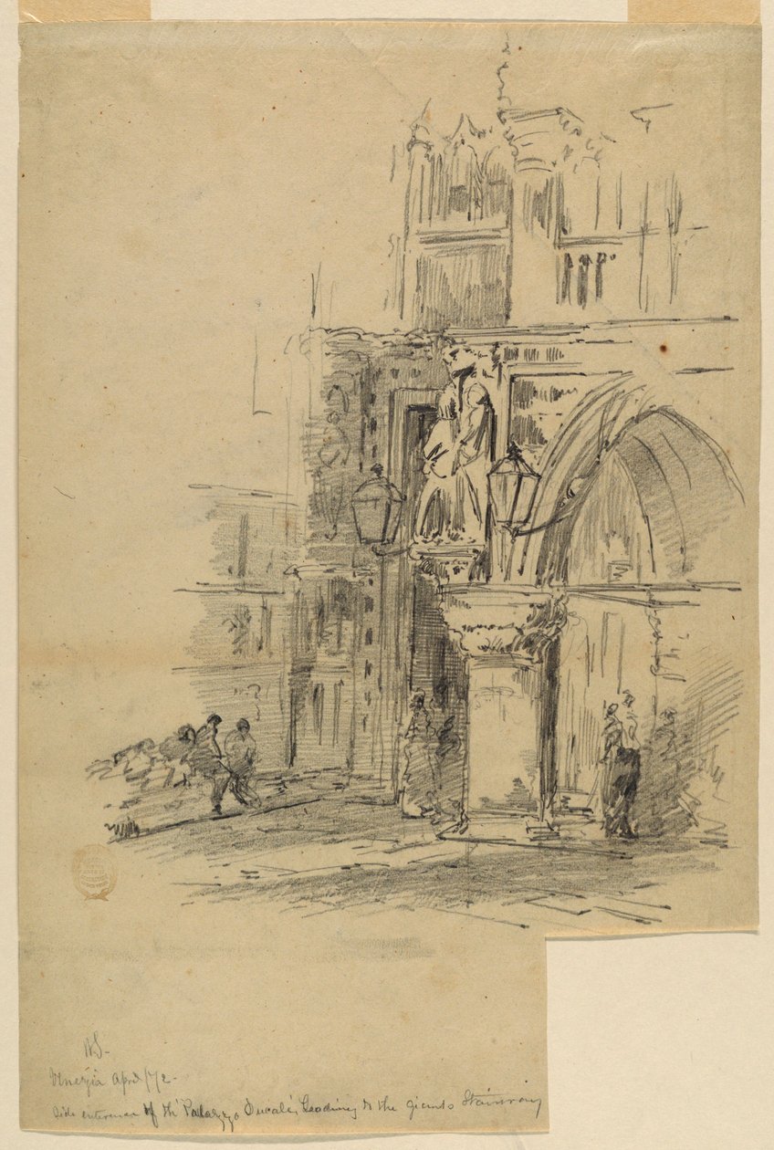 Porta della Carta, Palazzo Ducale, Wenecja autorstwa Walter Shirlaw