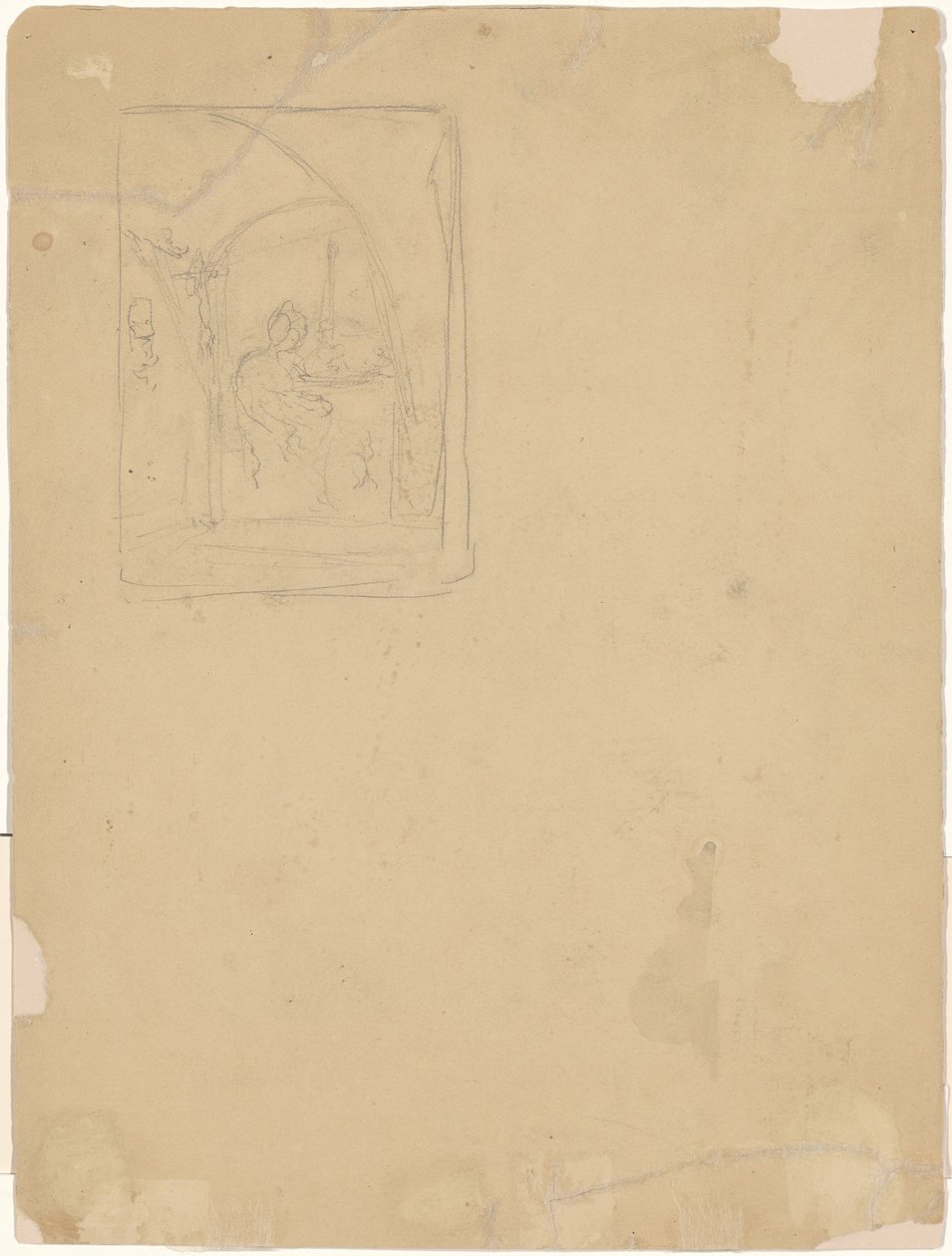 Studium wnętrza [verso] autorstwa Walter Shirlaw
