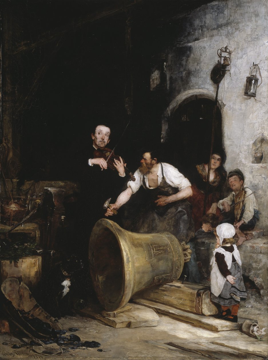 Tonowanie dzwonu, 1874 autorstwa Walter Shirlaw