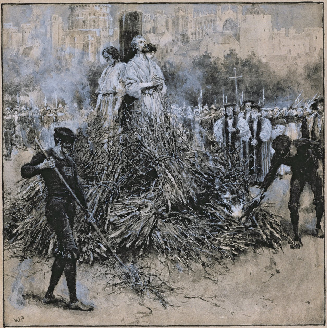 Męczeństwo Roberta Testwooda (akwarela na papierze) autorstwa Walter Stanley Paget