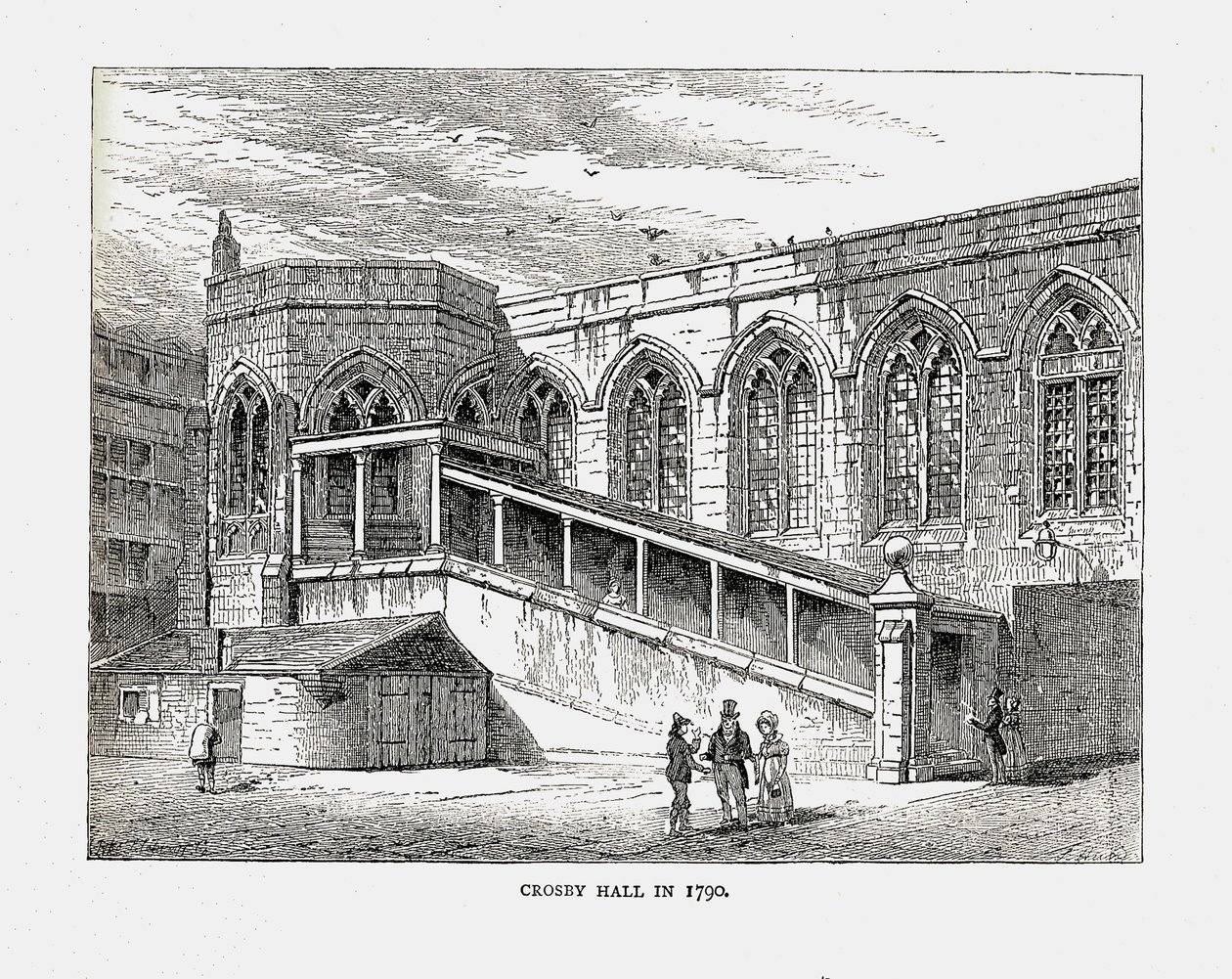 Crosby Hall w 1790, 1878 autorstwa Walter Thornbury