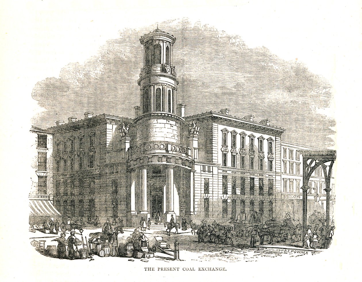Obecna Giełda Węgla, otwarta przez księcia Alberta w 1849 r., Thames Street, 1878 autorstwa Walter Thornbury