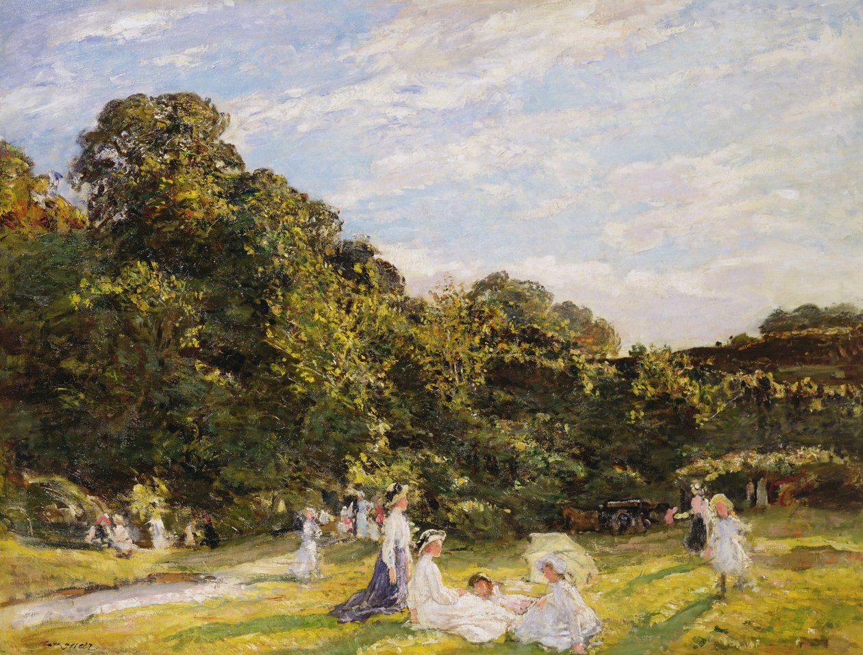 Piknik na Hampstead Heath (olej na płótnie) autorstwa Walter Westley Russell