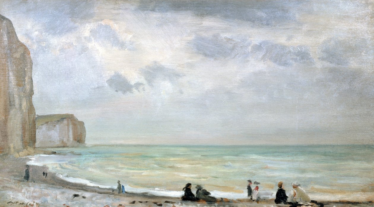 Plaża w Dover (olej na panelu) autorstwa Walter Westley Russell
