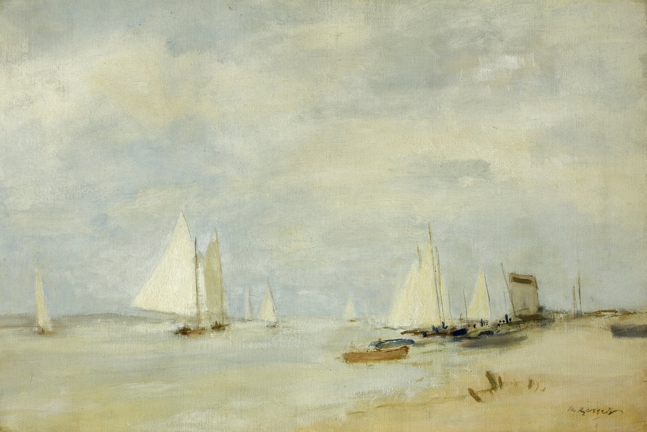Jachty w Cięciu (olej na płótnie) autorstwa Walter Westley Russell