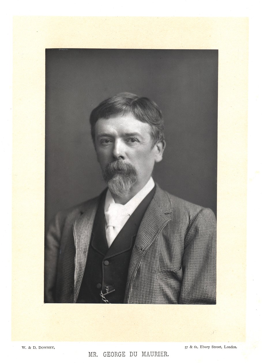 George Du Maurier, brytyjski pisarz i artysta, ok. 1895. autorstwa WandD Downey