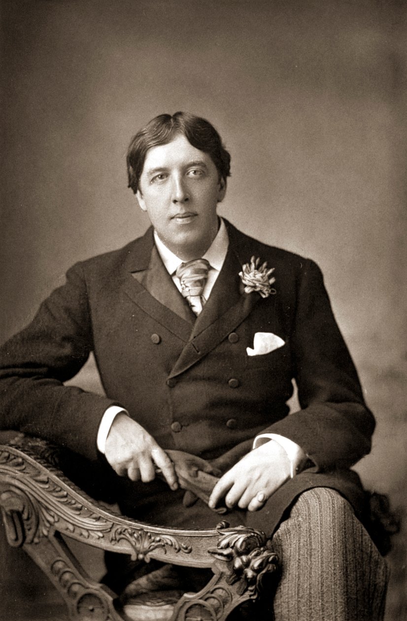 Oscar Wide, irlandzki pisarz, dowcip i dramaturg, ok. 1890 r. autorstwa WandD Downey