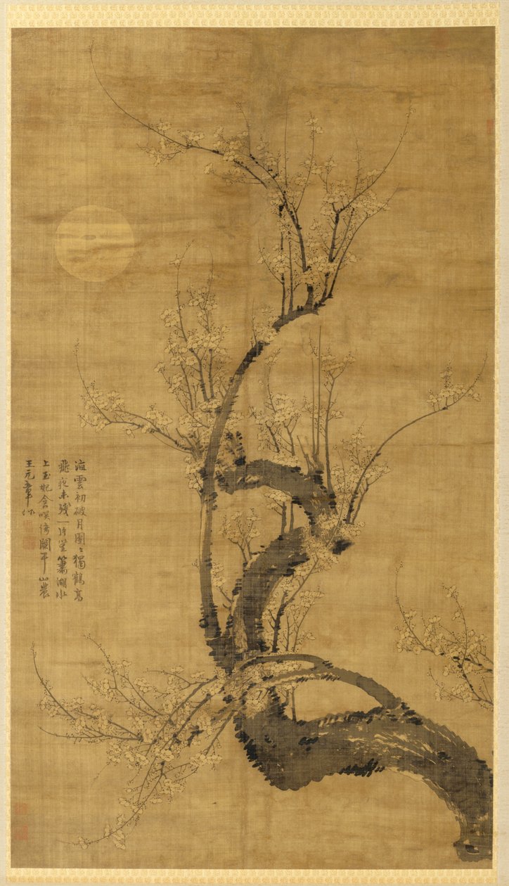 Prunus w świetle księżyca autorstwa Wang Mian
