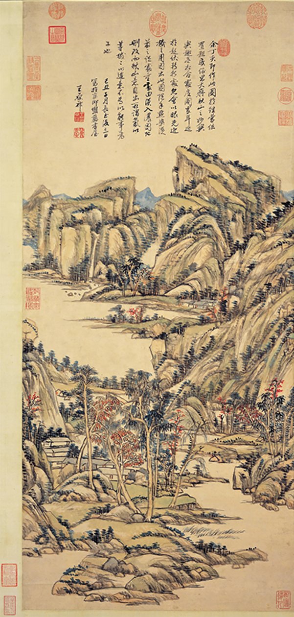 Jesienne góry. Wang Yuanqi. Narodowe Muzeum Pałacowe autorstwa Wang Yuanqi