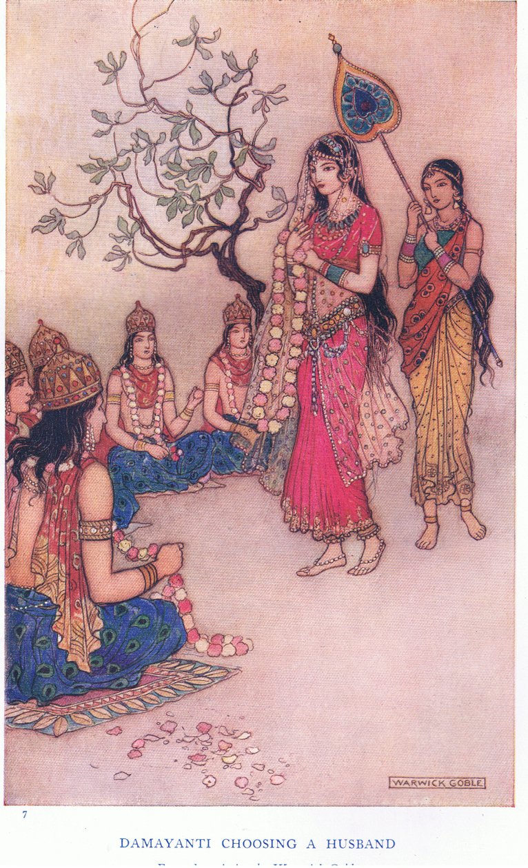 Damayanti wybiera męża autorstwa Warwick Goble