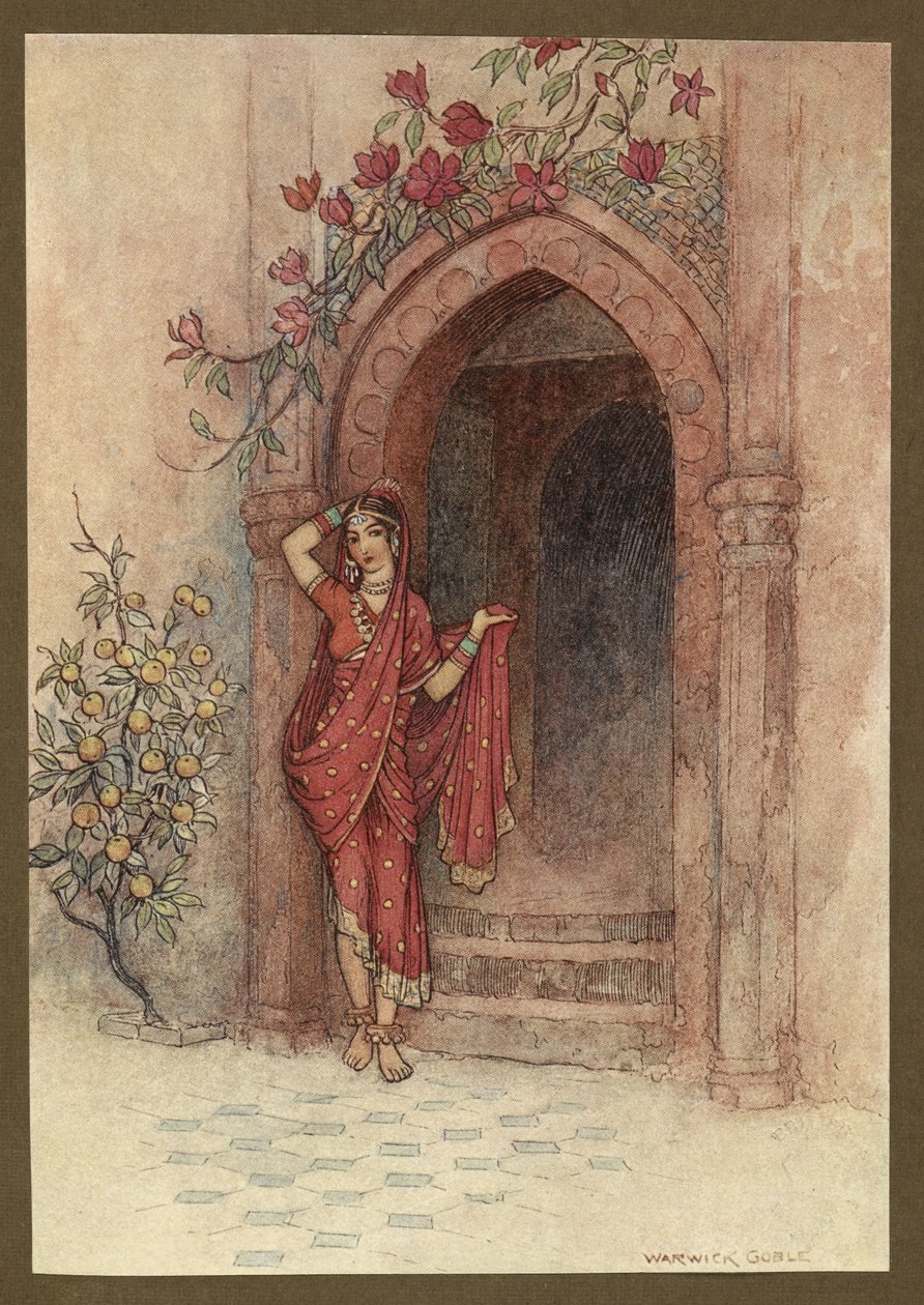 Płyta 5: „U drzwi której stała dama o wyjątkowej urodzie”, z Folk-Tales of Bengal ... Z 32 kolorowymi ilustracjami Warwicka Goble