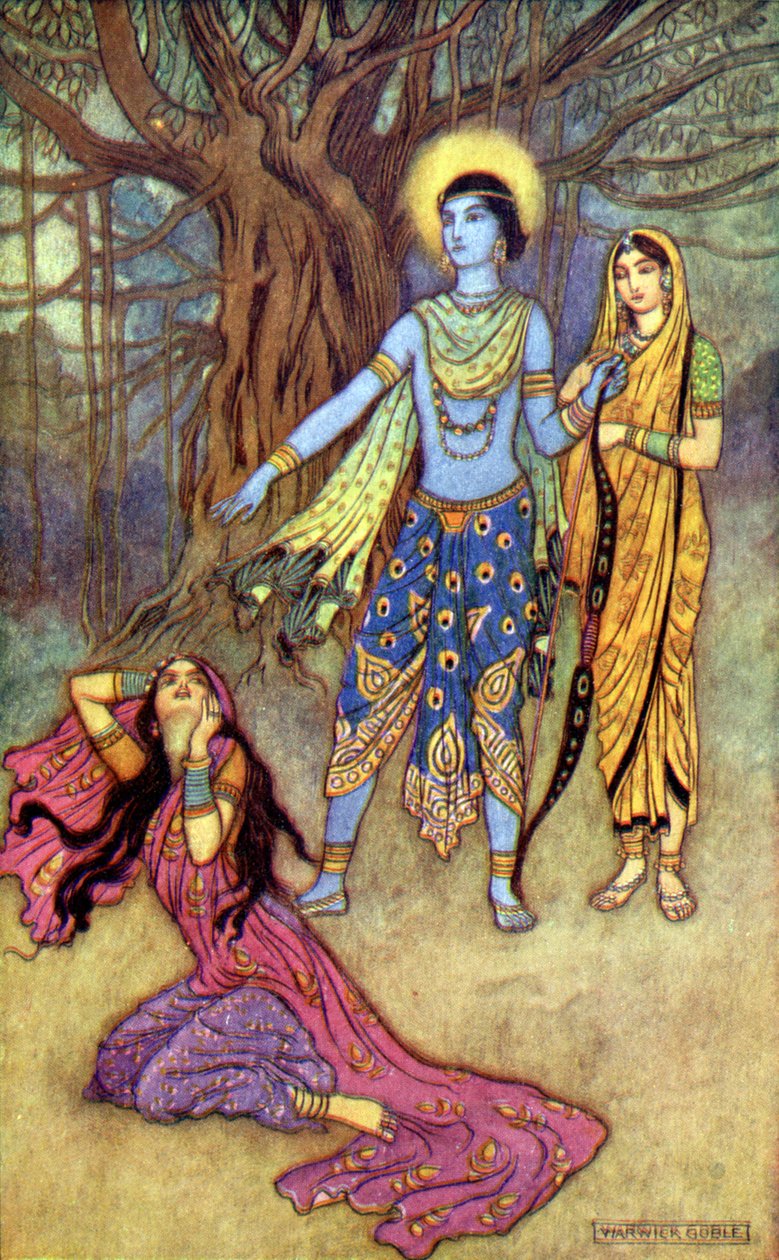 Rama odrzuca demonicznego kochanka autorstwa Warwick Goble