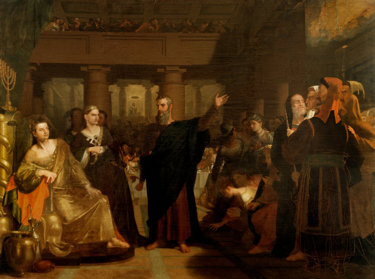 Uczta Baltazara, 1817-43 autorstwa Washington Allston