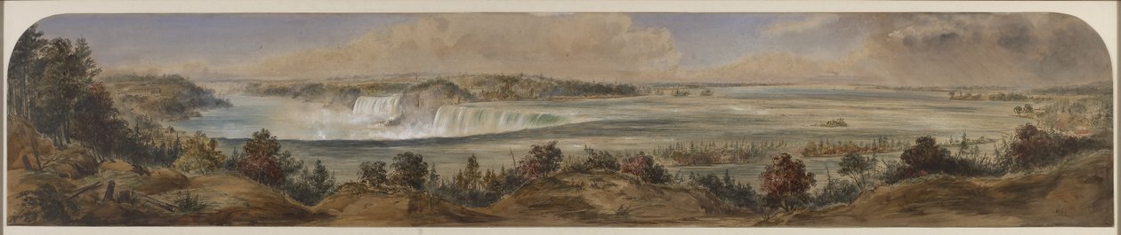 Ниагара хүрхрээг дээрээс нь харах, 1865 он (цаасан дээрх ариун цэврийн өрөө)поли autorstwa Washington F. Friend