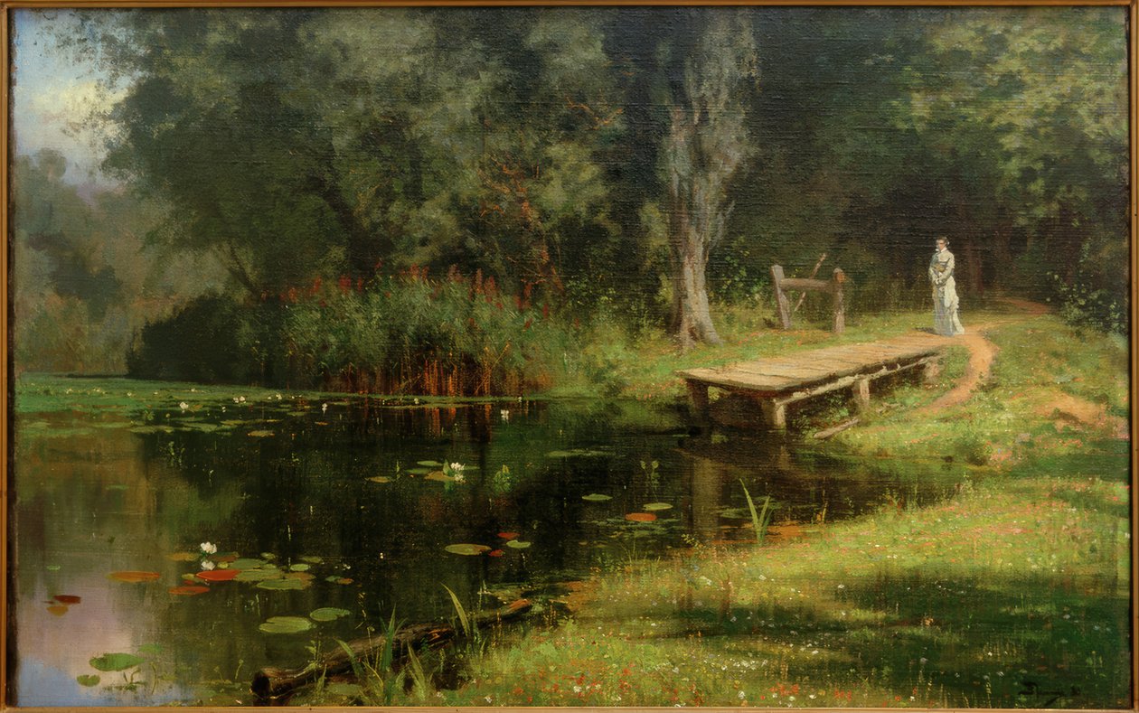 Zarośnięty staw autorstwa Vasilij Dmitrievich Polenov