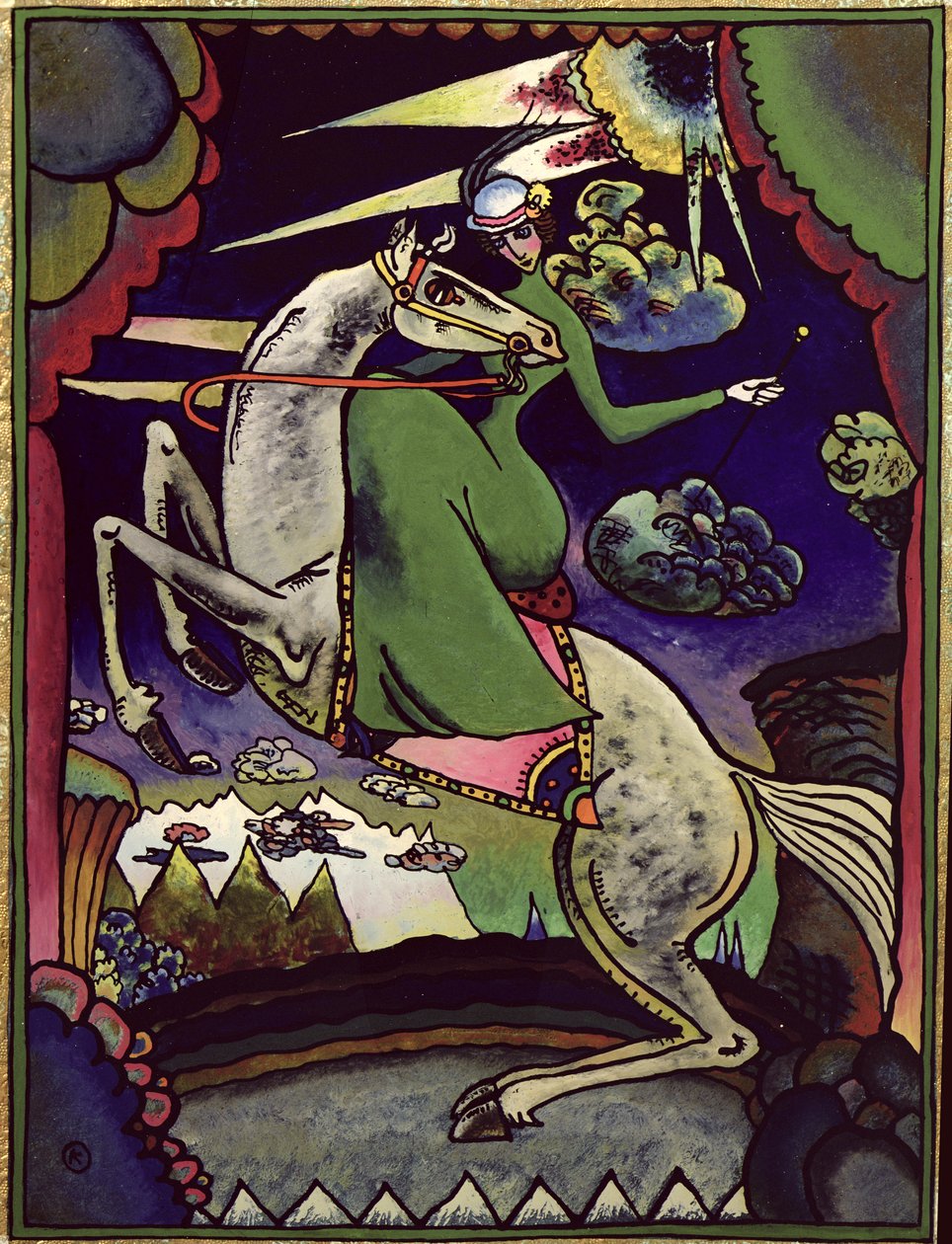 Amazonka w górach, 1918 autorstwa Wassily Kandinsky