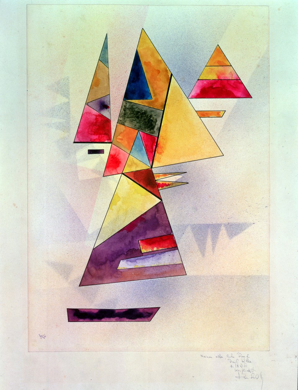 جوړښت، 1930 (wc او هندي رنګ) پولی autorstwa Wassily Kandinsky