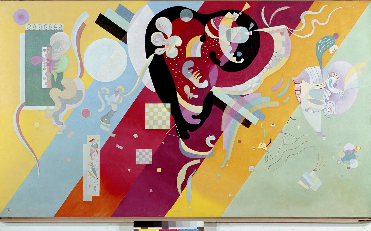 Kompozycja IX Obraz Wasilija Kandinskiego (lub Wassily Kandinski lub Kandinskij, 1866-1944) 1936 Nd. 1,13x1,95 m Paryż, muzeum National dart moderne Centre Pompidou autorstwa Wassily Kandinsky