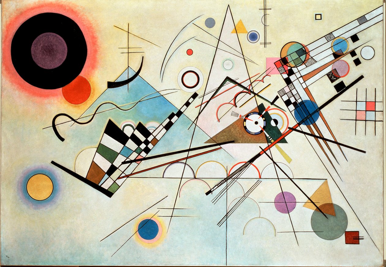 Kompozycja VIII Obraz Wasilija Kandinskiego (lub Wassily Kandinski lub Kandinskij, 1866-1944). 1915 niedz. 201x140 cm Nowy Jork, Muzeum Guggenheima autorstwa Wassily Kandinsky
