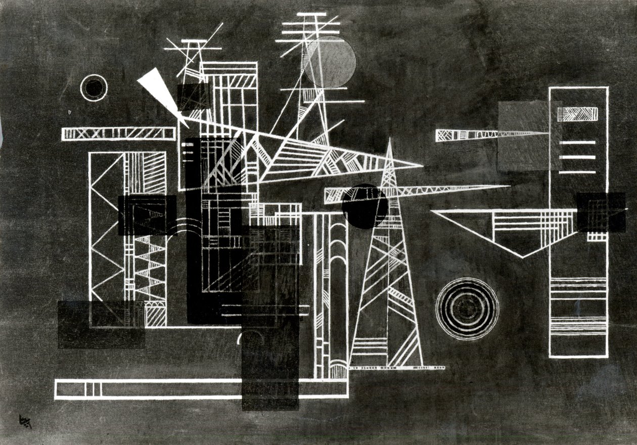 Konstrukcja z punktami, 1927 autorstwa Wassily Kandinsky
