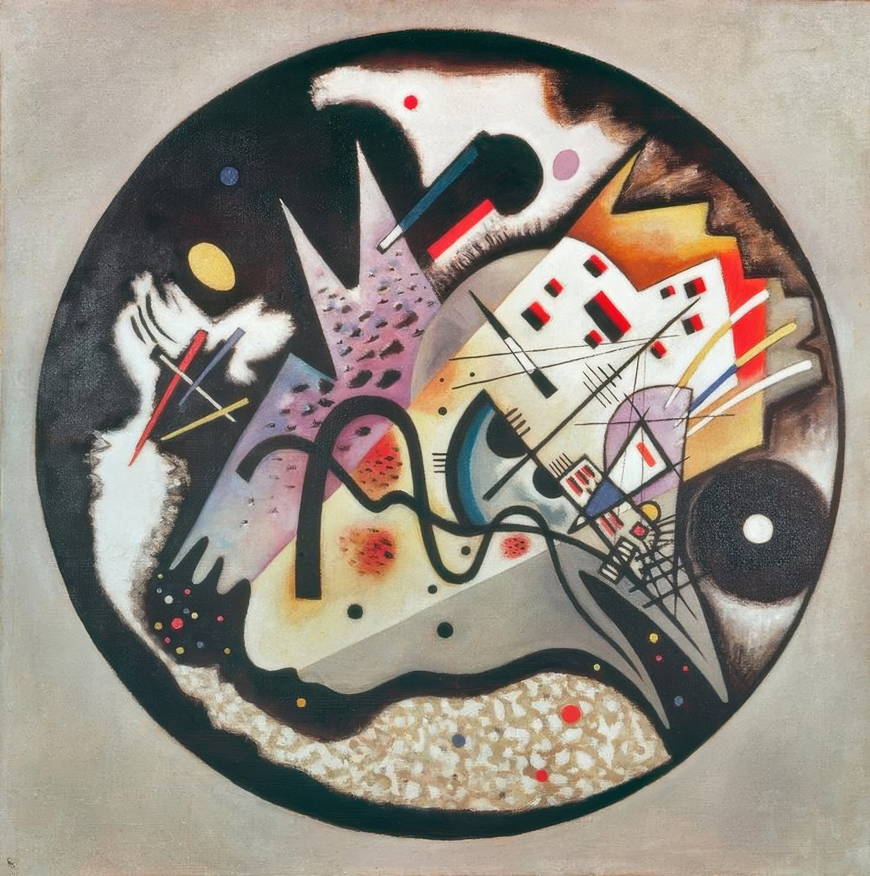 W czarnym kółku autorstwa Wassily Kandinsky