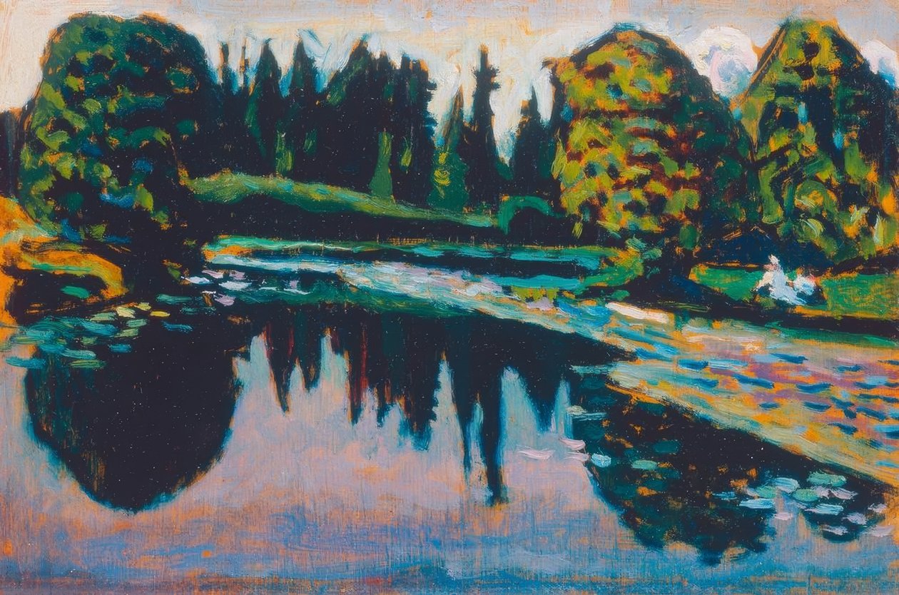 Rzeka latem autorstwa Wassily Kandinsky