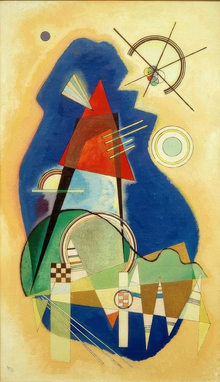 Dyskretny niebieski autorstwa Wassily Kandinsky