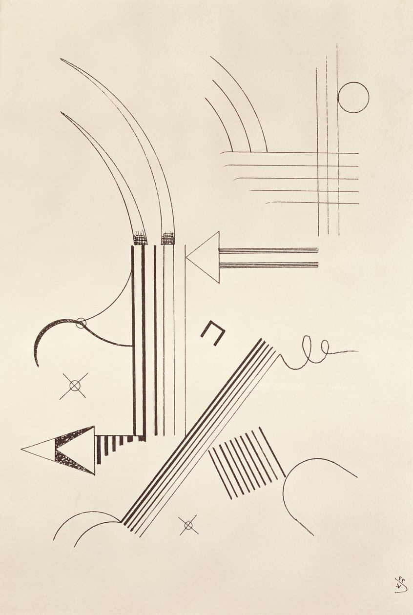 Rysunek, 1933 autorstwa Wassily Kandinsky